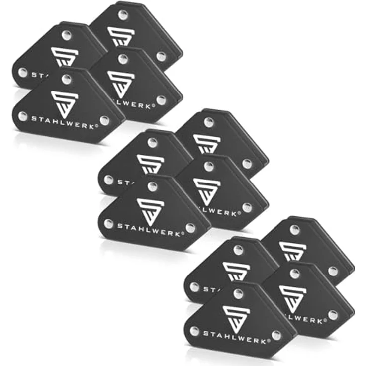 STAHLWERK Magnet-Schweißwinkel 4er Set, 4 kg Haftkraft, 45° | 90° | 135° Winkel, praktischer Schweißmagnet – Bild 1