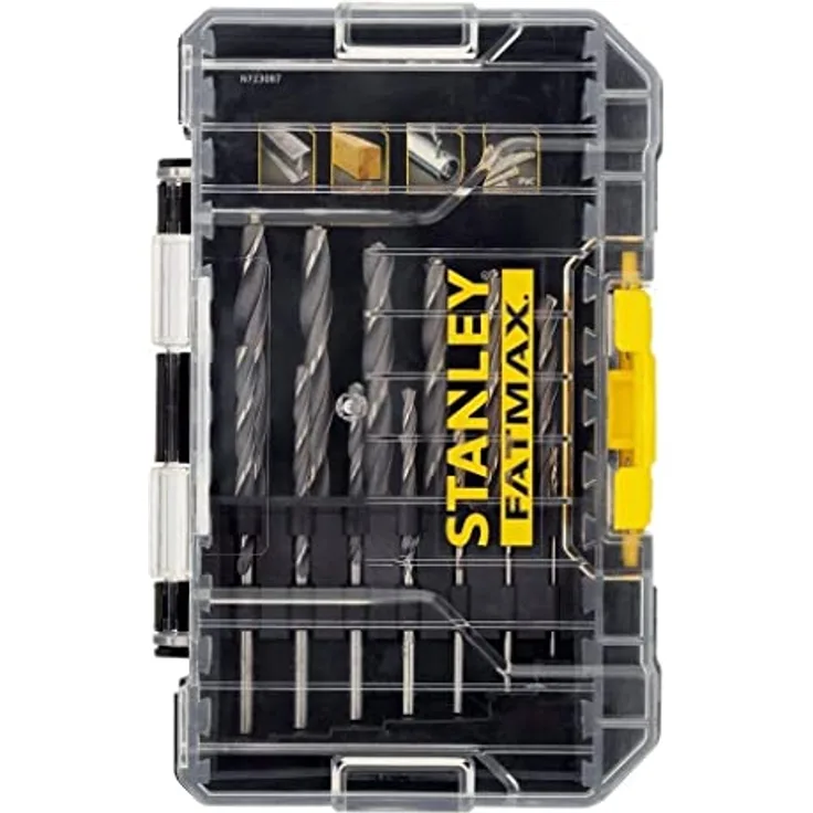 Stanley FatMax 13-tlg. Metallbohrer-Set STA88553, inklusive ToughCase, kompatibel mit Pro-Stack & T-Stak, ideal für verschiedene Metalle