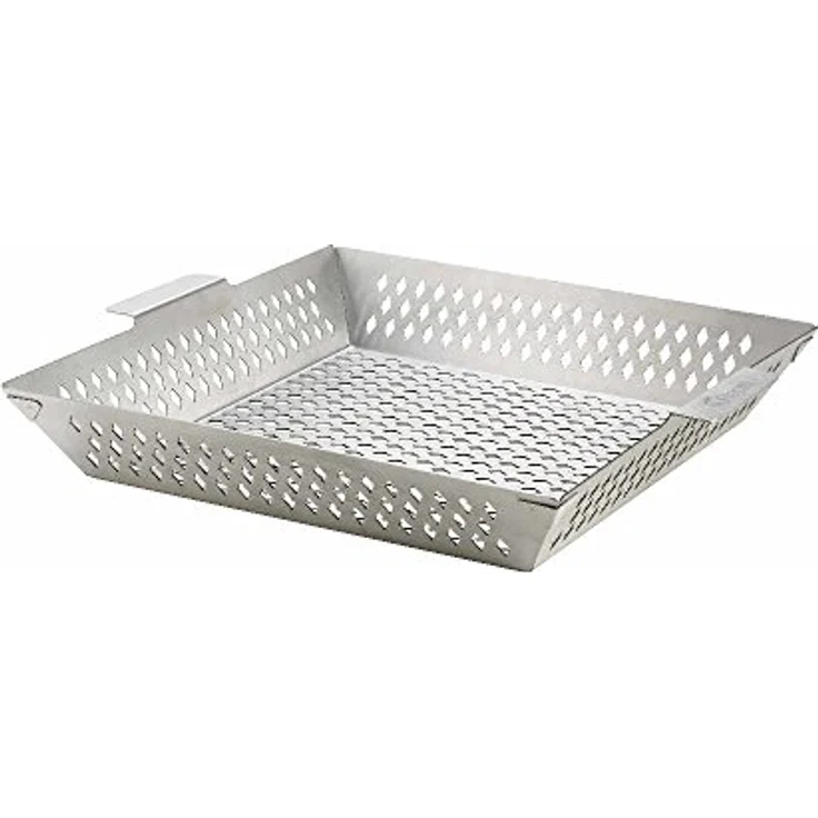 tepro Grillzubehör Grillkorb L aus Edelstahl, Boden ist gelocht