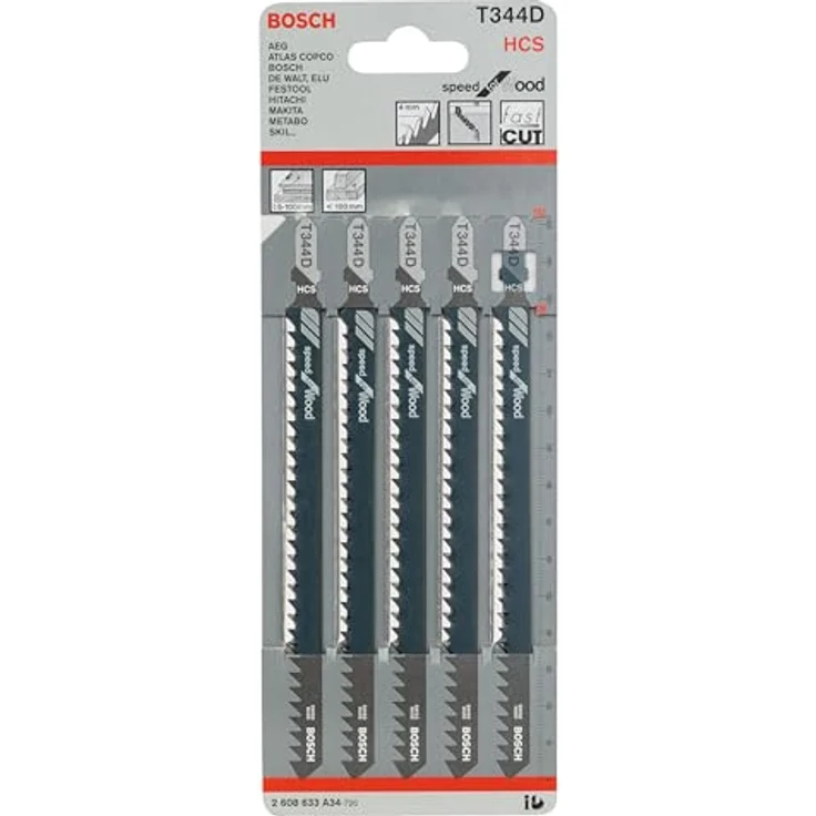 Bosch Professional Stichsägeblatt (5 Stück, für Weichholz und Platten bis zu 100 mm, Zubehör für Stichsäge) – Bild 2