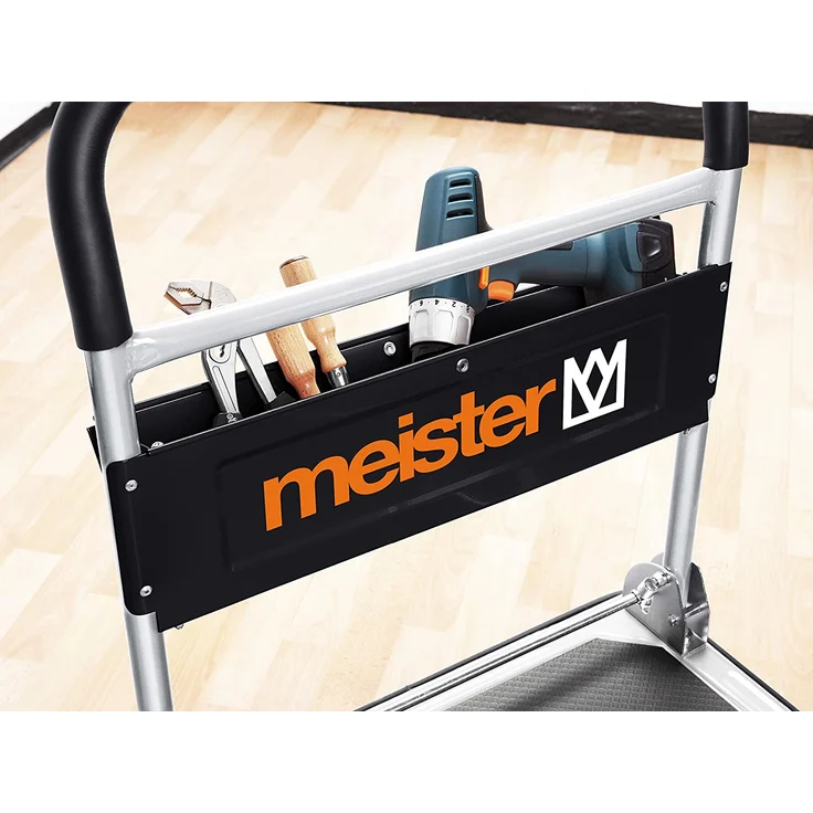 Meister Plattformwagen ''cut-off'' - Klappbar - Bis 300 kg Tragkraft - Feststellbremse - Transporthilfe mit Lenkrollen - Paketwagen mit Antirutsch-Beschichtung - Klappwagen aus Stahl - 8985630 – Bild 5