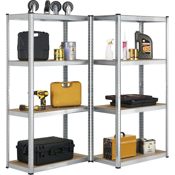 Juskys Easy 2er Set Lagerregal aus Metall mit 8 Einlegeböden 160 x 80 x 40 cm – Bild 9