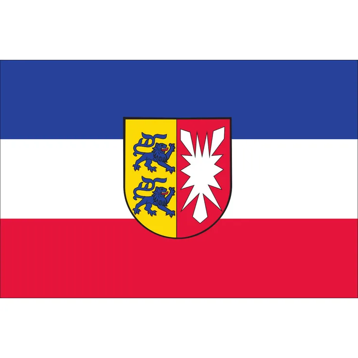 Flagge Schleswig-Holstein mit Wappen 120 g/m² ca. 60 x 90 cm