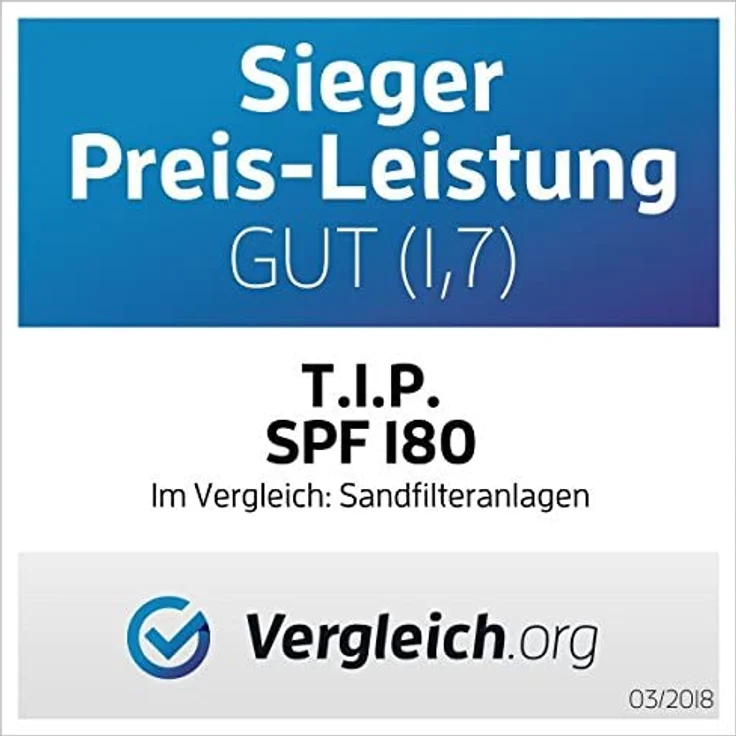 T.I.P. 30307 Schwimmbad Filter Set Sandfilteranlage SPF 180, bis 4.500 l/h – Bild 4