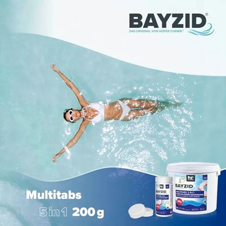 4 x 5 kg BAYZID Multitabs 200g 5in1 für Pools – Bild 3