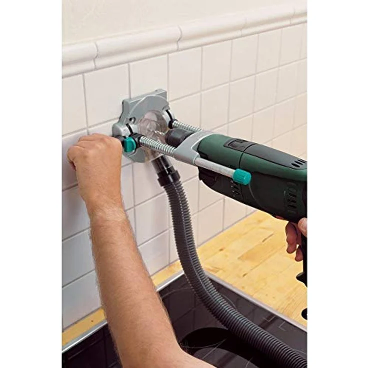wolfcraft tecmobil Mobiler Bohrständer schwenkbar + Adapter f. Staubsauger – Bild 7