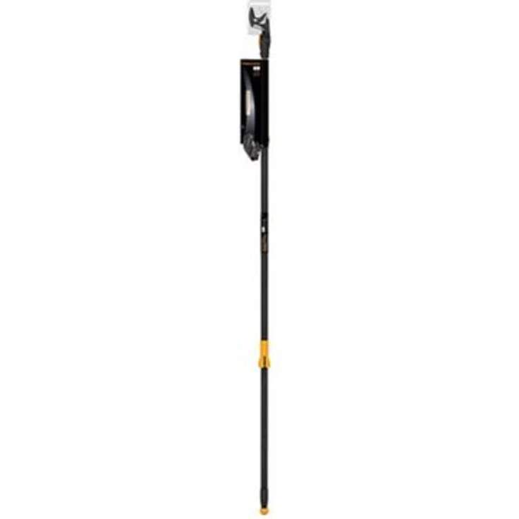 Fiskars Teleskop-Schneidgiraffe mit Baumsäge, einstellbare Grifflänge 2,3 bis 4 m, Reichweite bis 6 m, für Äste bis 32 mm Durchmesser