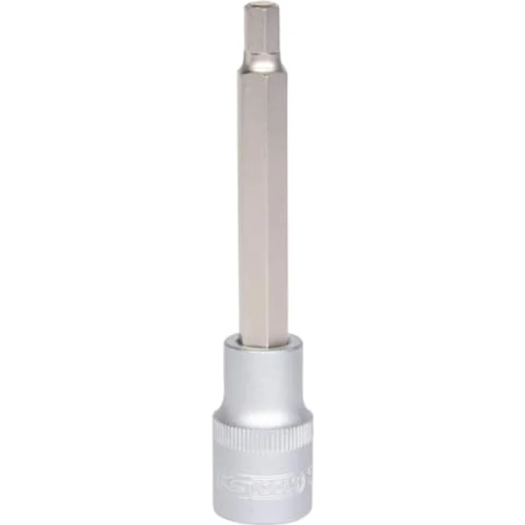 KS Tools Bohrer- und Bitset 1/2" Innensechskant Stecknuss, lange Ausführung, 7mm, vernickelter Biteinsatz nach DIN 7422 – Bild 4