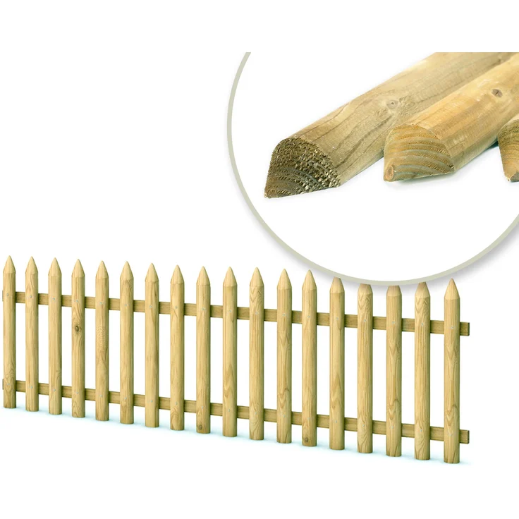 Gartenpirat Holzpaket für Gartenzaun, Lattenzaun Typ A, Kiefer imprägniert, 180 cm x 60 cm, inkl. Schrauben