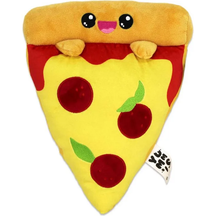Joytoy (CN) Pizza Kuscheltier mit Kawaii Gesicht - Kuschelig weich, ca. 32 cm, Yummies inspiriert