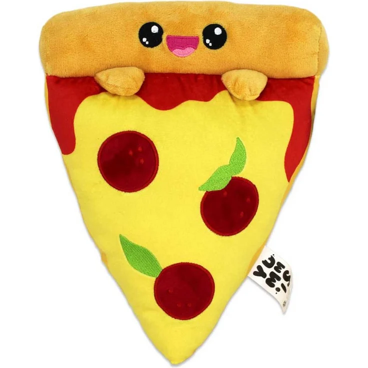 Joytoy (CN) Pizza Kuscheltier mit Kawaii Gesicht - Kuschelig weich, ca. 32 cm, Yummies inspiriert – Bild 1