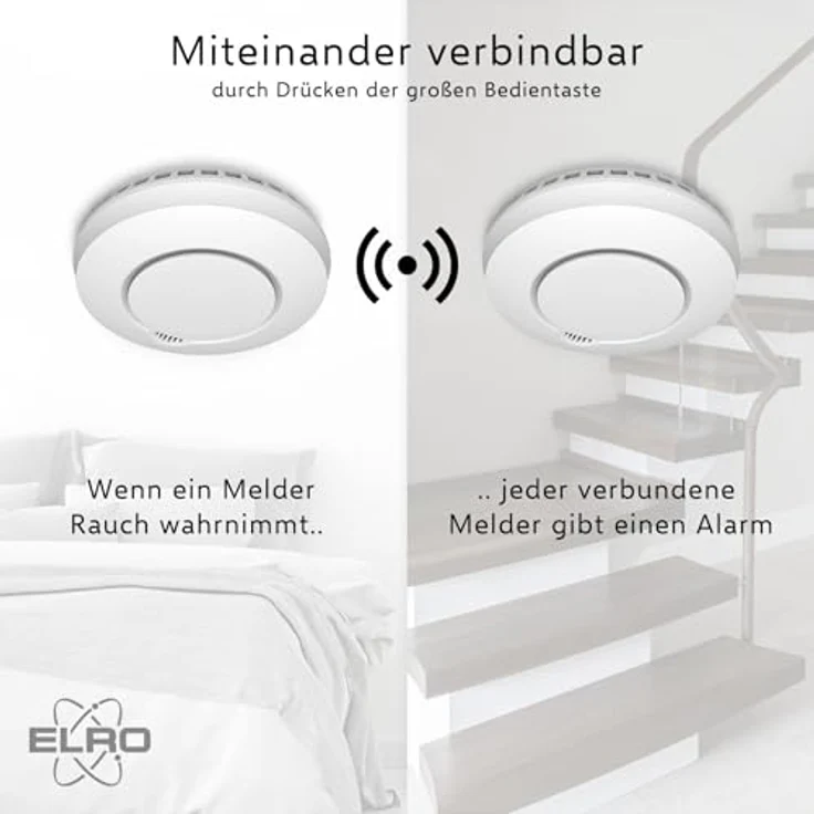 ELRO Connects FZ5002R Funk Rauchmelder-DIN EN14604 -mit Hitzesensor-Vernetzbar-6-er Set – Bild 3
