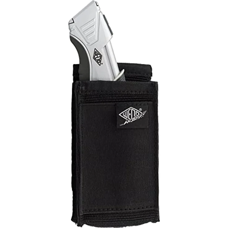WEDO 7880199 Messerscheide für Cuttermesser, Gürteltasche aus robustem Polyester mit Innenfächern, schwarz – Bild 1
