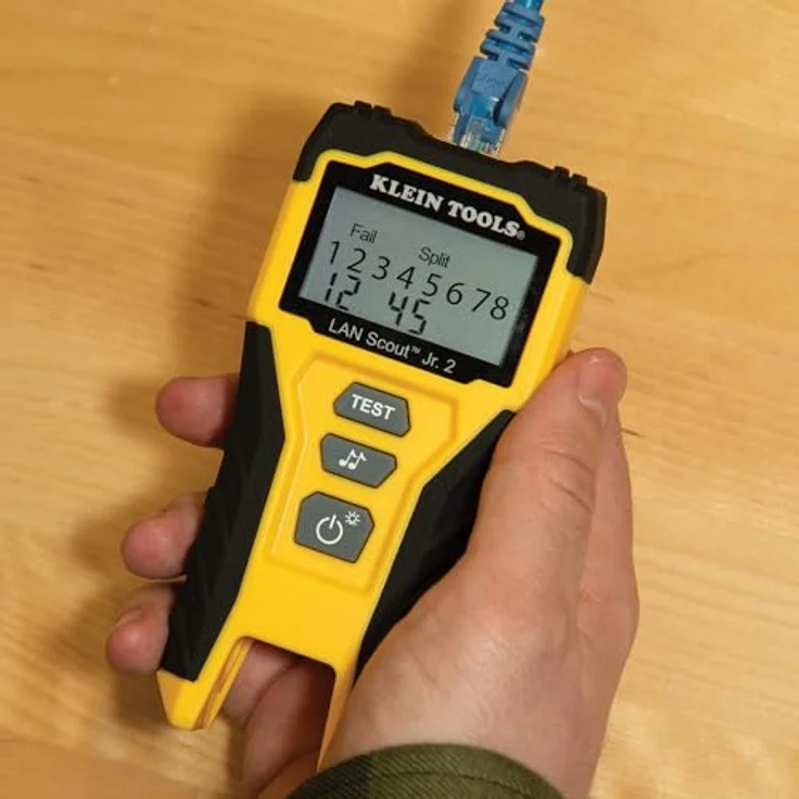 Klein Tools LAN Scout Junior 2, Multimeter und Kabeltester für CAT 5e/6/6A mit beleuchtetem Display und intuitiver Benutzeroberfläche – Bild 8