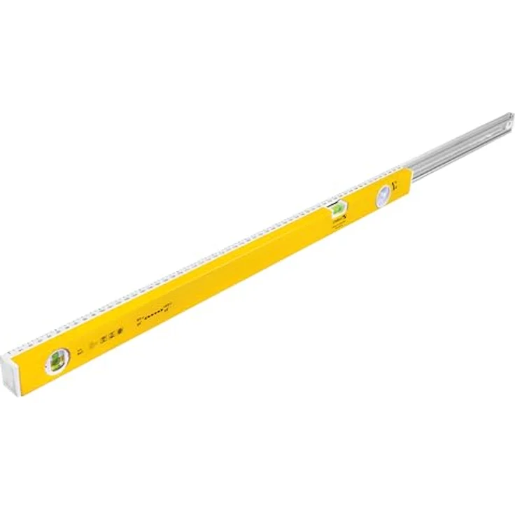 STABILA Teleskop-Wasserwaage Type 80 T, 90–149 cm, Alu-Profil mit Teleskopsystem, 1 Horizontal- und 1 Vertikal-Libelle, integrierte Rutsch-Stopper, Made in Germany – Bild 1