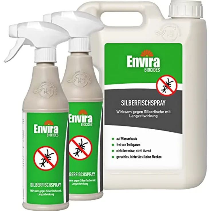 Envira 2L+2x500ml Silberfisch Spray