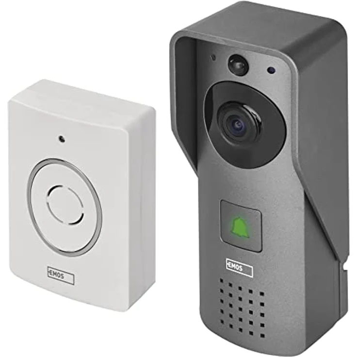 EMOS GoSmart Video-Türklingel IP-09D CLOC mit WiFi und App, wasserfeste Smart Home Videoklingel 1080p Kameraeinheit, Klingel und Netzteil, Türschloss-Steuerung, kompatibel mit Alexa, Google Assistant – Bild 1