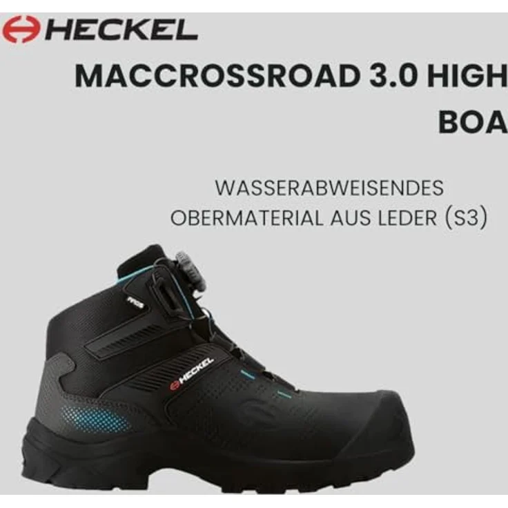 Heckel MACCROSSROAD 3.0 S3 HIGH BOA 67363 S3 CI HI HRO SRC, Sicherheitsschuh mit Boa Fit System, inbraun – Bild 2