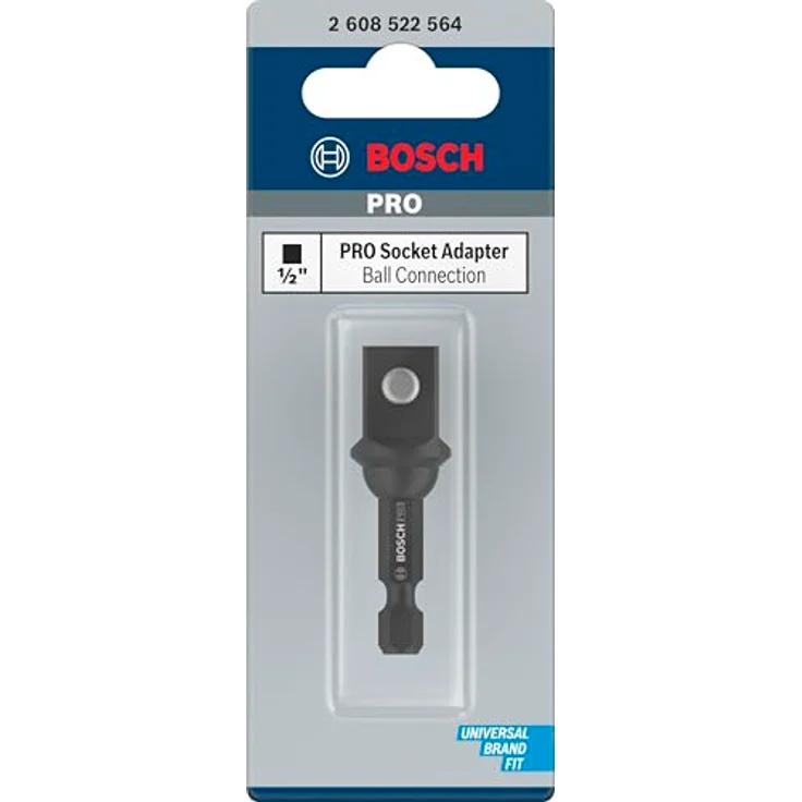 BOSCH PRO Socket Adapter, Bohrfutteradapter mit Kugelverbindung 1/2" für Bohr- und Schlagschrauber, 50 mm - 2608522564 – Bild 2
