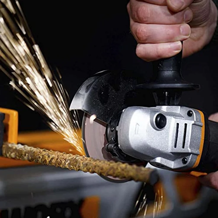 WORX WX800 Li-Ion Akku-Winkelschleifer 20V Kompakter Schleifer mit schmalem Körper, Zusatzhandgriff und leistungsstarkem 20V Akku zum Schleifen und Schneiden 115 mm Akku – Bild 8