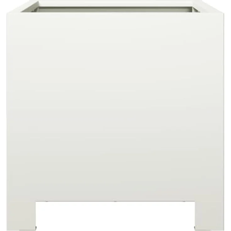 vidaXL Pflanzkübel Weiß 30x30x30 Stahl - Rostbeständig, Stabil und Großzügig in der Größe – Bild 4