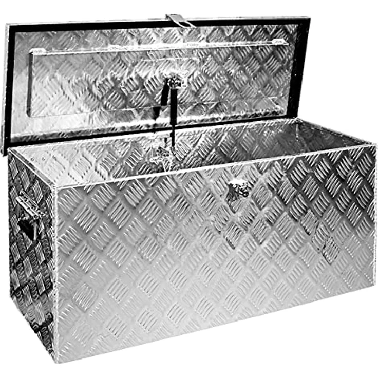 Trucky Truckbox, Deichselbox aus Aluminium, wasserdichte Werkzeugkiste mit Schloss und Schlüssel, 15 Größen verfügbar – Bild 2
