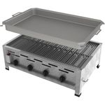 ChattenGlut Gasgrill Gastrobräter 14,7kW mit Rost und Pfanne, Edelstahl, Hessen Germany hergestellt