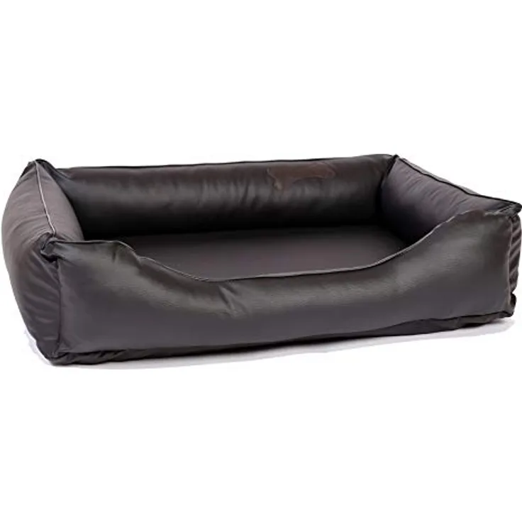 CopcoPet Hundebett Paco Kunstleder Schwarz XL 110 x 90 cm - Robust, geruchsneutral, wasserabweisend