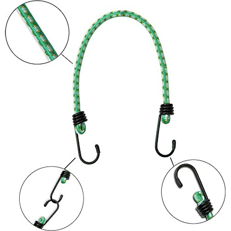 Deuba 10x Spanngummi Set Metallhaken 61cm Expander Gepäckspanner Universal Gepäckgummi Spannseil – Bild 5