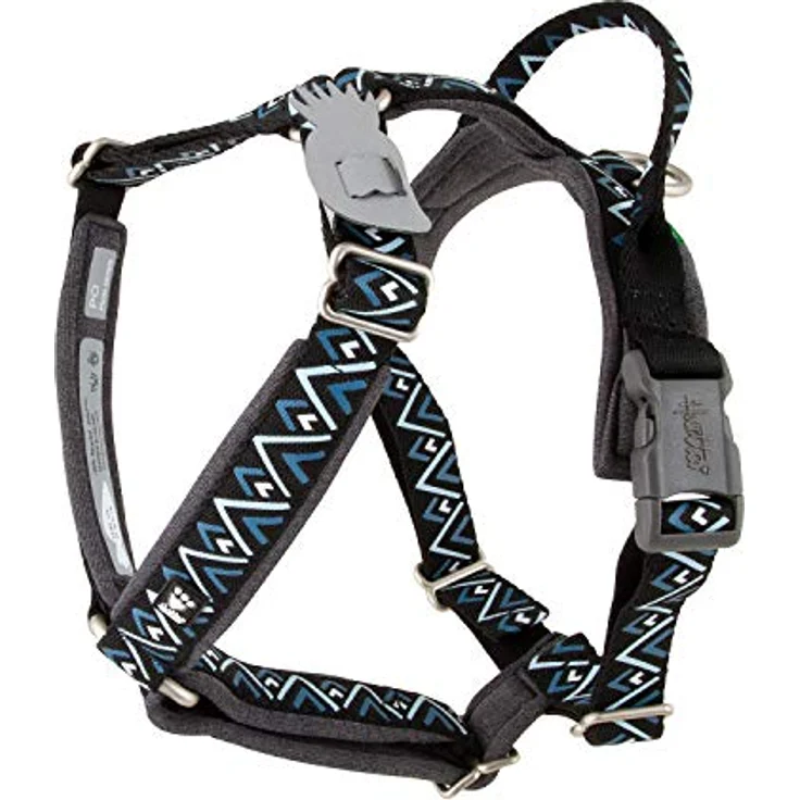 Hurtta Razzle Dazzle Hundegeschirr, Brombeere, 35/45 cm - Verstellbares Y-Geschirr für wachsende Welpen mit gepolsterter Passform – Bild 1