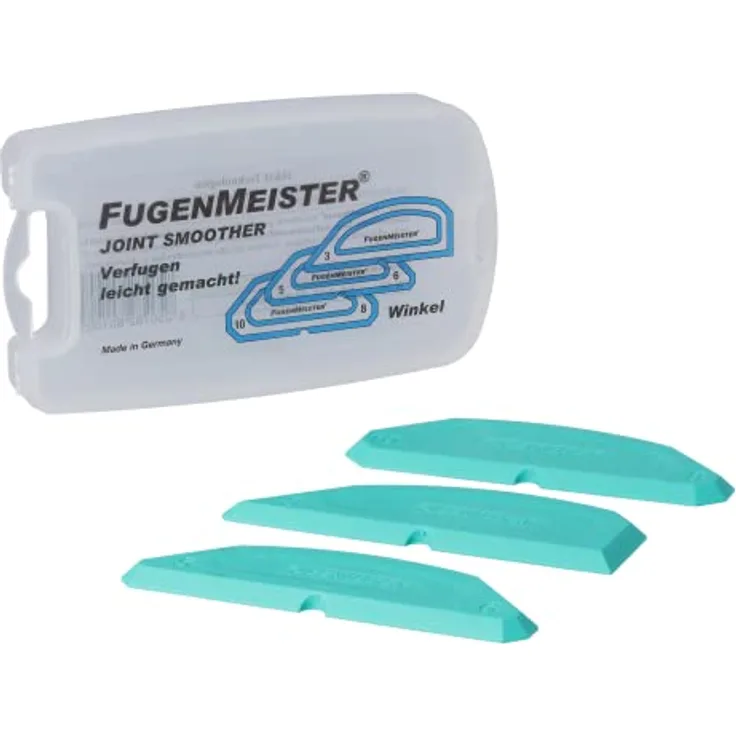 Fugenmeister Schablonensatz klein Winkel - Fugenglätter Fugenabzieher für Silikon & Acryl, ideal für Küche und Bad, Größe 5/6, 8/10, R3/90°, 3er Packung