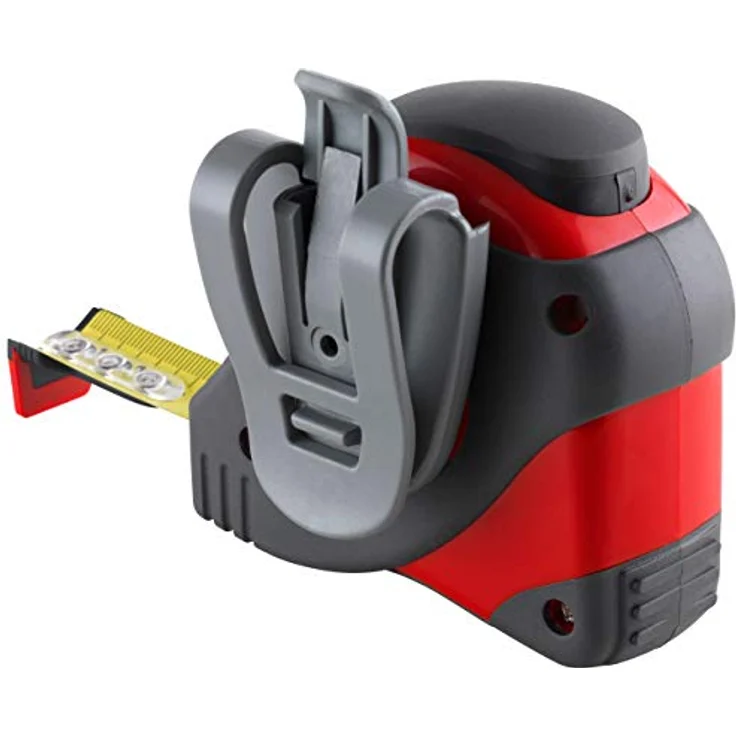 SOLA Bandmaß - BIG T - 8m - 25mm - extrem robustes Profi-Rollbandmaß mit Gürtelclip - Stahlband, gelb lackiert mit mm Skala - Genauigkeitsklasse I - Rollmeter mit rutschfestem Endhaken - Länge 8m-25mm – Bild 2