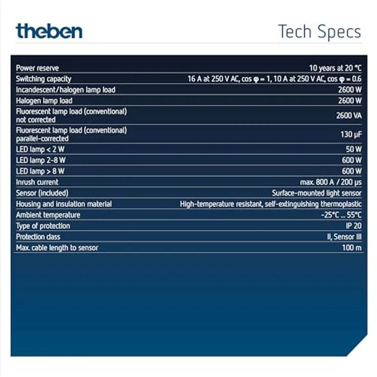 Theben LUNA 121 top3 RC AL, Digitaler Dämmerungsschalter mit Lichtsensor, 1 Kanal, IP55, bis 3600 W Lampenlast, mit Wochenprogramm und App-Programmierung – Bild 5