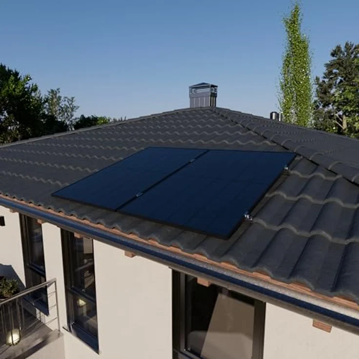 Kleines Kraftwerk Quattro XL 2000Wp Balkonkraftwerk mit Ziegeldach-Halterung, 800W Wechselrichter mit WiFi & Bluetooth, 4x500W bifaziale Solarmodule, 5 m Kabel – Bild 8