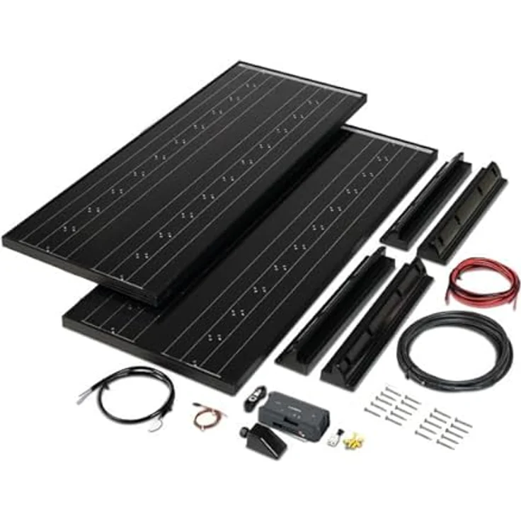 BÜTTNER DOMETIC Solar-Komplettanlage CDS MT 260-2, 2x130 W, MPPT Solarregler mit Bluetooth, schwarze Ausführung, einfache Montage – Bild 1