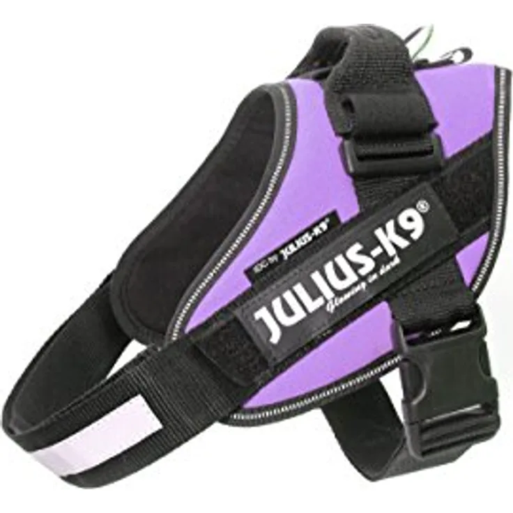 Julius-K9 IDC Powergeschirr Lila (0, Hund, Allgemein), Halsband + Leine - Hochwertiges Brustgeschirr für Hunde, ästhetisch und praktisch, ohne Haltegriff und Lampenhalterung