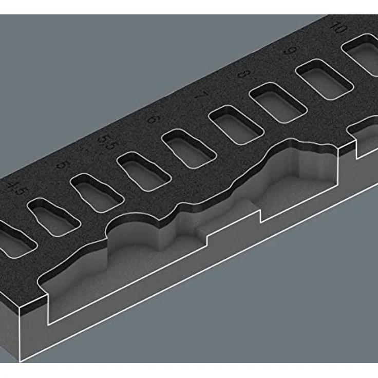 Wera Werkzeugbox 9720, 37-teiliges 8000 A Zyklop Set mit Speed-Knarre, Schaumstoffeinlage und Wobble-Verlängerung – Bild 3