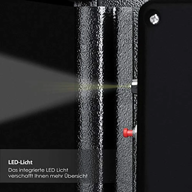 KESSER Elektr. Tresor | Inkl. Batteriebox | Elektronischer Safe | 3x Doppelbolzenverriegelung | Boden Wandtresor | Möbeltresor | Innenbeleuchtung | Panzerschran Zahlenschloss S – Bild 4
