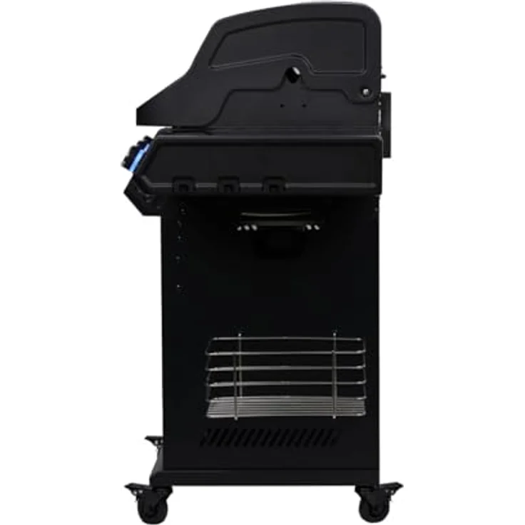 SANTOS S-318 Pro Gasgrill - Premium Edelstahlgrill mit Infrarot-Zone, XXL Warmhalterost und beleuchteten Reglern – Bild 9