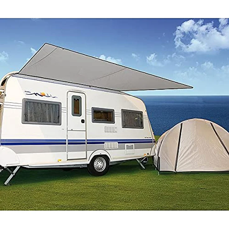 Bo-Camp Markise, Caravanluifel - Travel - Wasserdicht mit 2000 mm Wassersäule, 3,5x2,4 Meter, grau, inklusive Tragetasche – Bild 5