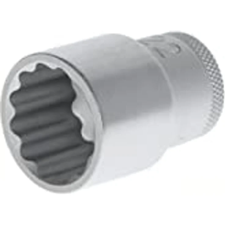 Gedore Bit- und Steckschlüsselset D 19 1/2″ 12-kant SW 22 mm, verchromter Steckschlüsseleinsatz – Bild 1