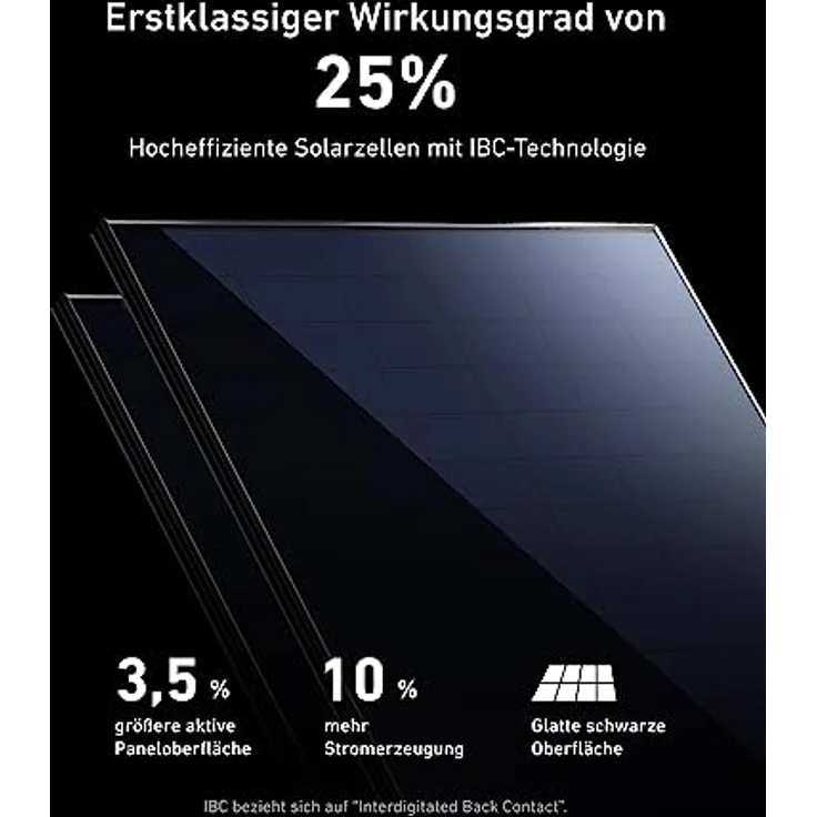Anker SOLIX RS40P Balkonkraftwerk, Kostenloses OTA-Update auf 800W-Mikro-Wechselrichter, Set für Neigungsmontage, Glattes Schwarz, 890Wp Photovoltaik Solarpanel 2x 445W, Typ-N IBC-Modul, 25% Effizienz – Bild 2