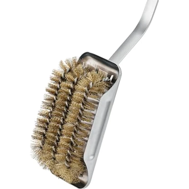 RÖSLE Barbecue-Reinigungsbürste SlideX, Hochwertige Grillbürste mit langem Stiel, wechselbaren Messingborsten, Slide-Funktion, Länge: 47,5 cm - Breite: 8,4 cm - Höhe: 8,5 cm – Bild 2