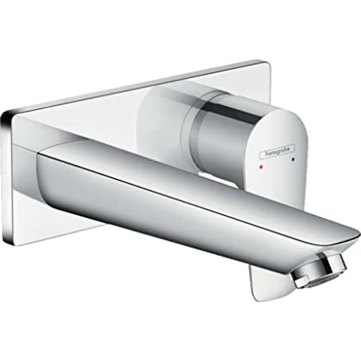hansgrohe Talis E, Waschtischarmatur Unterputz für Wandmontage, wassersparend (EcoSmart), Auslauf 16,5 cm, Chrom, 71732000 – Bild 1