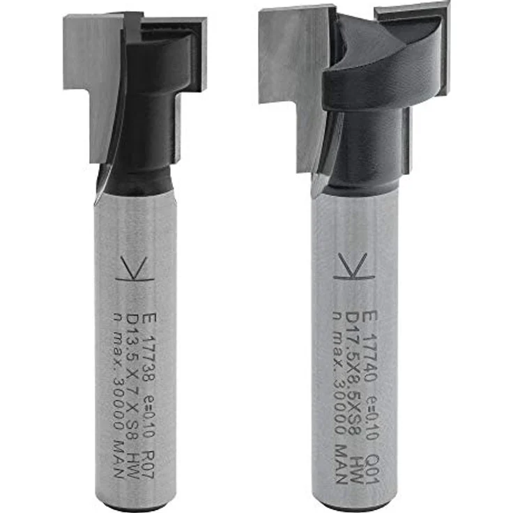ENT 09045 4-tlg. T-Nutfräser-Set M5 M6 M8 M10, Schaft 8 mm, in Hartmetall, für Sechskantschrauben mit metrischem Gewinde – Bild 4