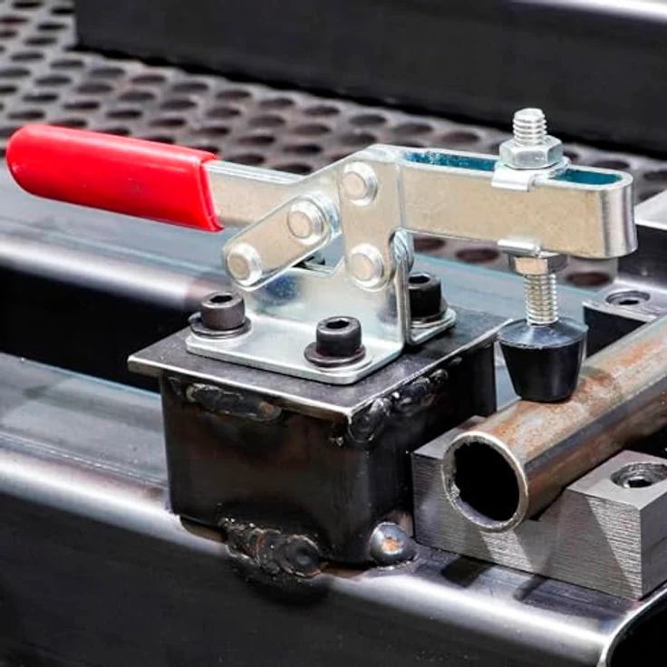SO-TECH Kniehebelspanner, Kniehebelklemme mit Haltekraft bis zu 227 kg, 4 Stück, rot – Bild 2