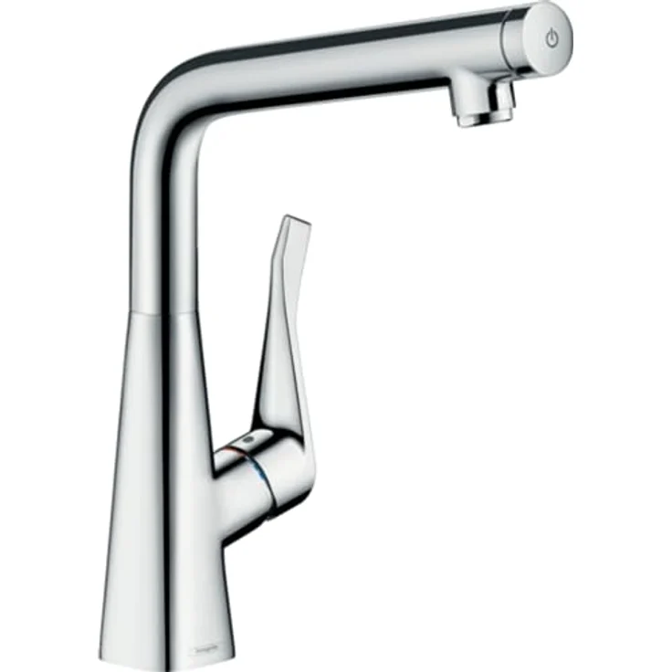 Hansgrohe Metris Select M71 Einhebel-Küchenmischer Select 320 1jet, Chrom, schwenkbar in 3 Stufen, mit Select-Knopf und SoftStart-Funktion – Bild 1