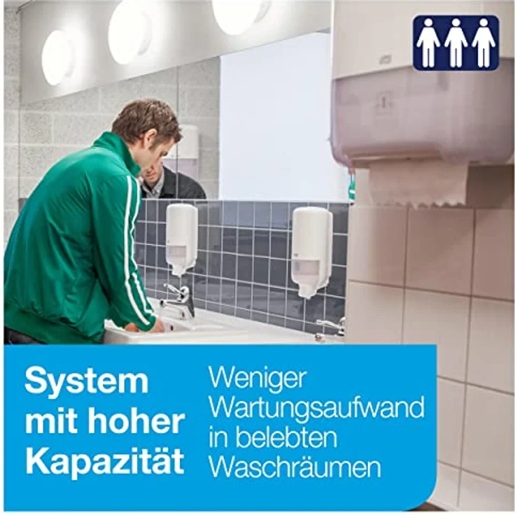 Tork Matic H1 Dispenser, Papierhandtuchspender mit hoher Kapazität und modernem, hochglänzendem Gehäuse in Schwarz oder Weiß – Bild 8