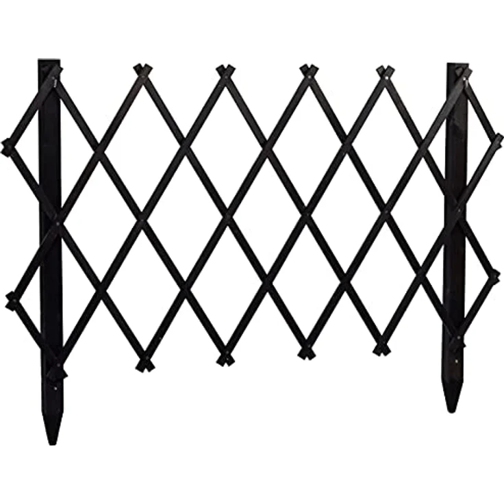 dobar Rankgitter Gr. S, faltbar, BxTxH: 110x28x80 cm, schwarzes Kiefernholz, wetterfest, FSC®-zertifiziert – Bild 2