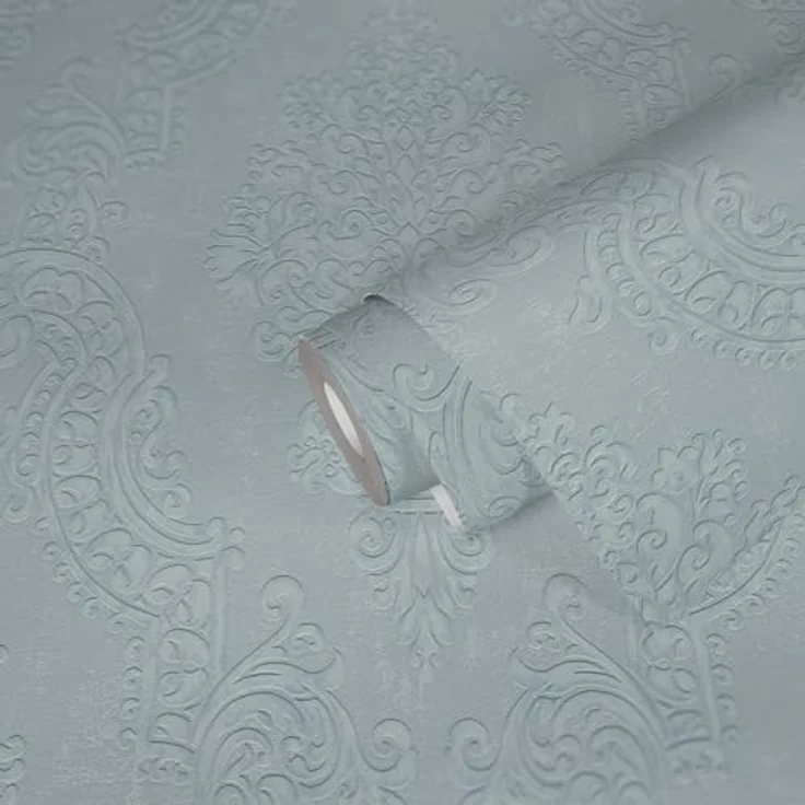 A.S. Création Pure Elegance Vliestapete, Barocktapete mit Ornamenten, 0,53 x 10,05 m, grau/silber, Made in Germany, hoch waschbeständig – Bild 4